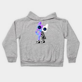 Half Skull Cat Hi Doodle Kids Hoodie